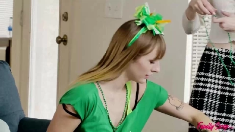 St Patricks Day With My Swap Family Gets Sexual - Angel Youngs & Katie Monroe