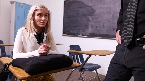 Blonde Babe Wants Teacher's Cock - Emma Rosie