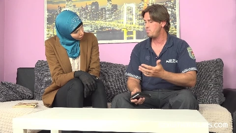 Muslim babe gets horny with the authorities - Venera Maxima