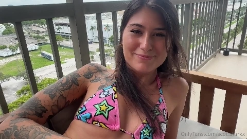 Public Balcony Sex With Horny Step Sister - Charlotte Mae