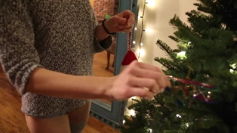 Decorating The Christmas Tree - Riley Reid
