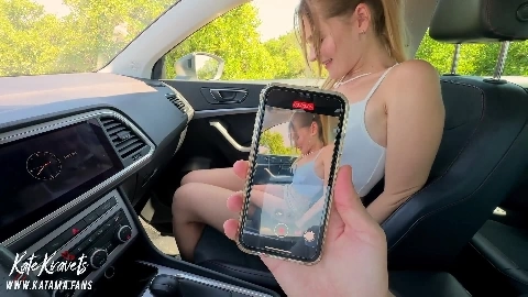 Slut step sister asked step brother to help film tiktok and then seduced him and swallowed his sperm - Kate Kravets