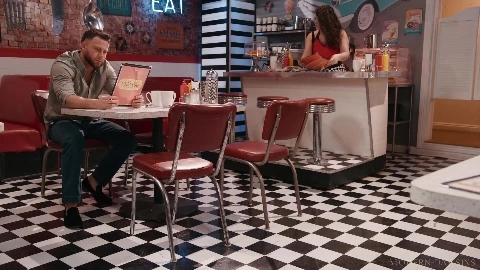 Liz Jordan Sneaking Around At The Diner - ModernDaySins