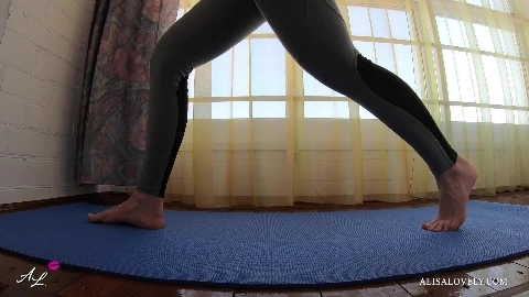 Fit Babe Takes Hard Doggystyle and get Cum Om Big Ass in Yoga Pants POV - Alisa Lovely