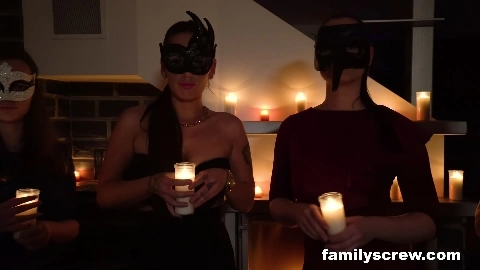 Family Night Ritual for New Pregnancy - Paula, Ali Bordeaux, Denisa Heaven, Evie