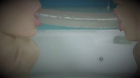 Two Brunettes and a Double Dong in the Jacuzzi