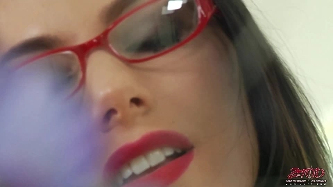 Juelz Ventura Cum Faced With Red Eyeglasses