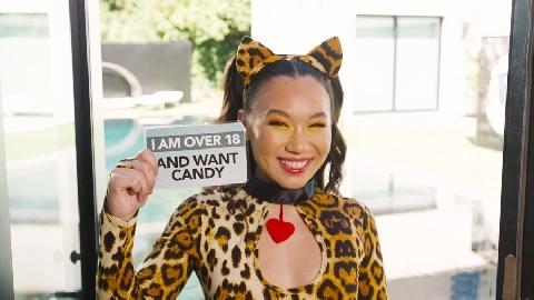 Asian teen get big dick instead of candy