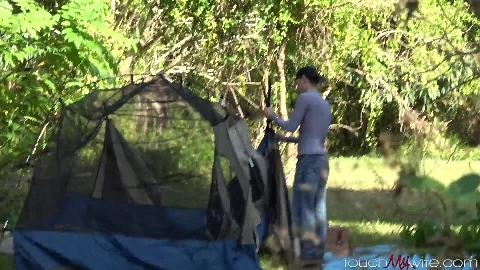 Horny Wife Helps Stranger Pitch A Tent - Audrey Miles