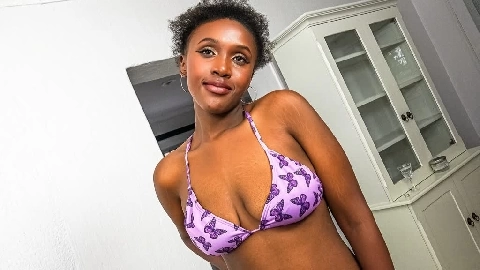 Sweet Afro Bikini Babe Wants A Hard BWC Pounding - African Casting
