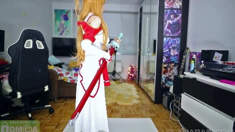 Asuna Returns To SAO For More Gangbangs - Lana Rain